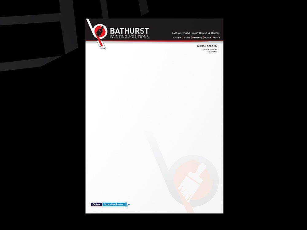GAME Apparel Branding Design for Bathurst Painting Solutions